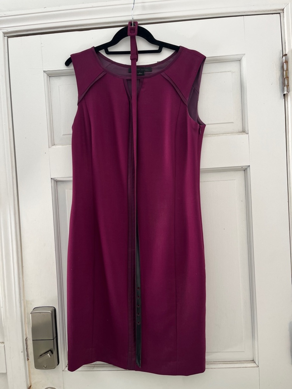 Worth Magenta wool & silk Dress sz 8